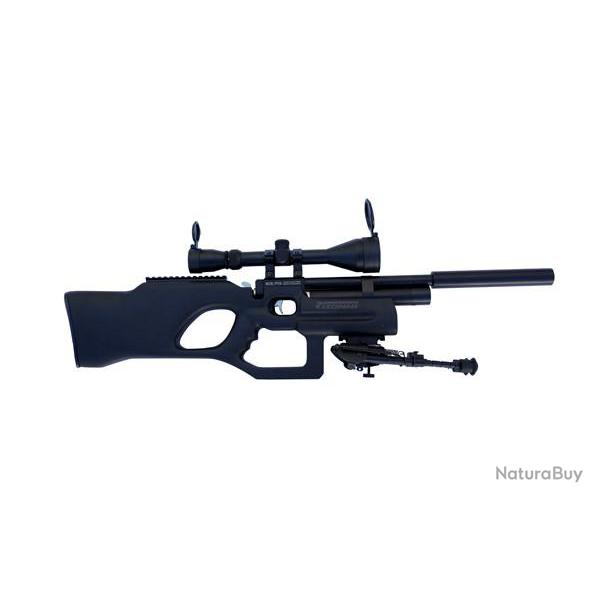 Tizonni PP700 456 PCP Pistolet mitrailleur Noir + Lunette + Bipied Cal.4,5 mm 14 Joules