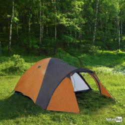 ++PN-Tente de camping Igloo 3 places orange/noir 210+120x130x130cm neuf ref tente62381abri+++