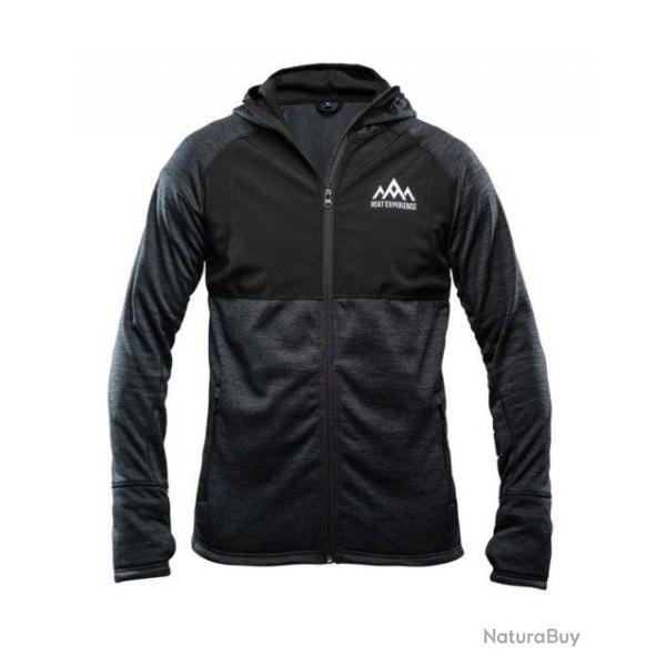 Sweat  capuche chauffant Homme. Heat Exprience Gris fonc