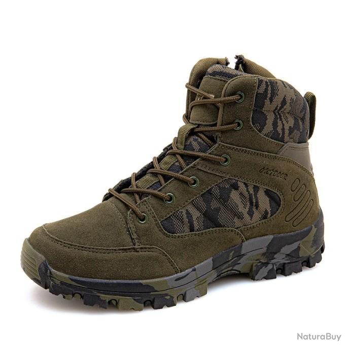 Bottes De Combat Tactiques Pour Homme En Daim Camouflage