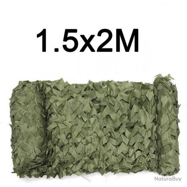 Filet de Camouflage VERT 1.5 x 2 METRES - LIVRAISON GRATUITE !!