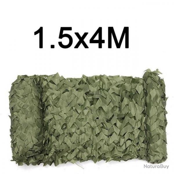Filet de Camouflage VERT 1.5 x 4 METRES - LIVRAISON GRATUITE !!