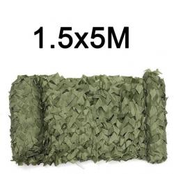 Filet de Camouflage VERT 1.5 x 5 METRES - LIVRAISON GRATUITE !!