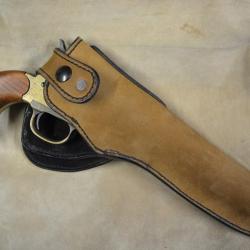 Holster en cuir velours droitier doublé pour Remington 1858 modèle Colt 1860