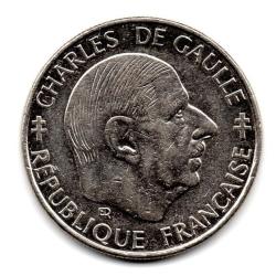 MONNAIE 1 FRANC DE GAULLE COMMEMORATIVE 1988 NICKEL - SUP - PETIT PRIX