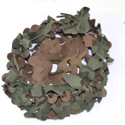 Filet de camouflage pour casque, salade réversible vert marron, lacet avec crochets. Armée Française