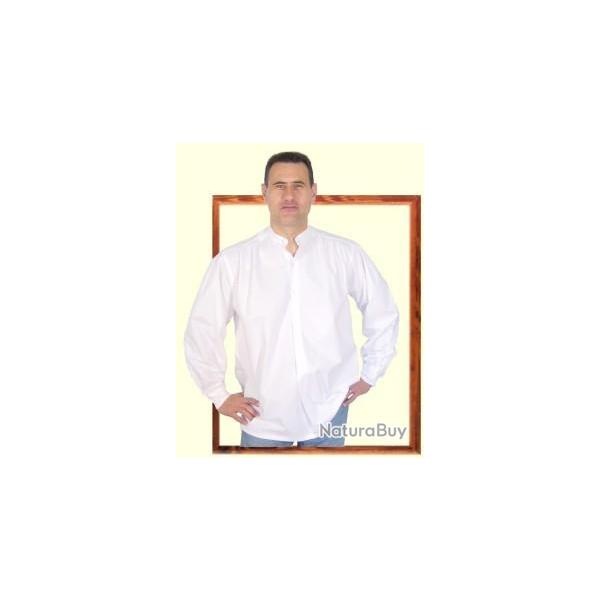 Chemise plisse  l'ancienne L Blanc