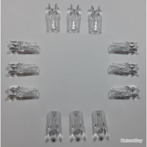 Lot de 12 Encoches Pin Small Easton X10-Ace Crystal Small