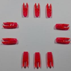 Lot de 10 Encoches G-Pin Large Easton G-Pin Ruby-Rouges