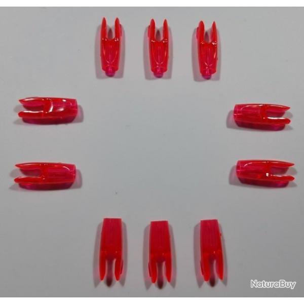 Lot de 10 Encoches G-Pin Large Easton G-Pin Ruby-Rouges
