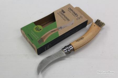 Couteau à champignon OPINEL N°08 inox avec brosse