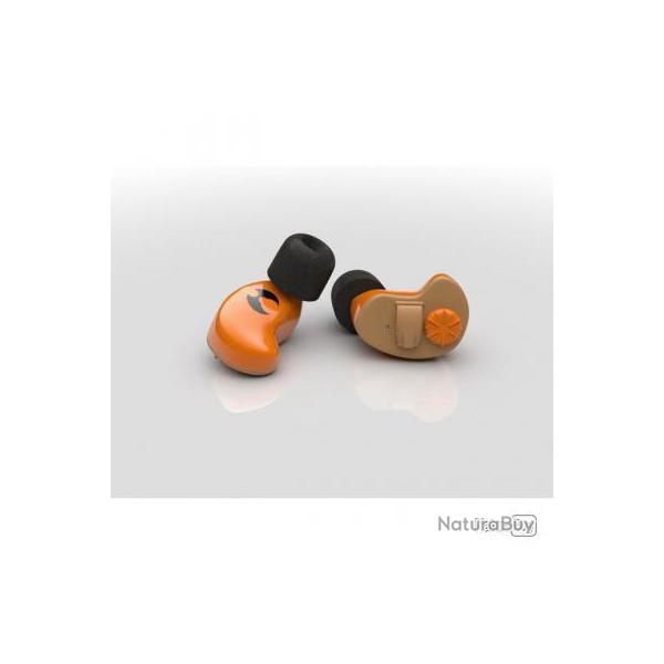 Oreillettes WIRELESS orange pour radio Atlantic/Pacific, Intek 5050, TT 2 pin 90 Reverse - SHOTHUNT