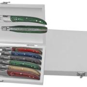 Coffret anciens couteaux MANUFRANCE Saint-Étienne inoxydable – avec boîte - Arts de la table