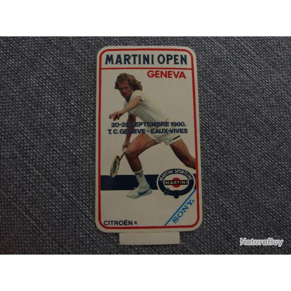 MARTINI OPEN GENEVA 1980 autocollant vintage 13 cm