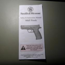 manuel pour le M&P Pistols Smith&Wesson