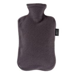 Bouillotte à eau 2 litres avec housse polaire Qualité Gris
