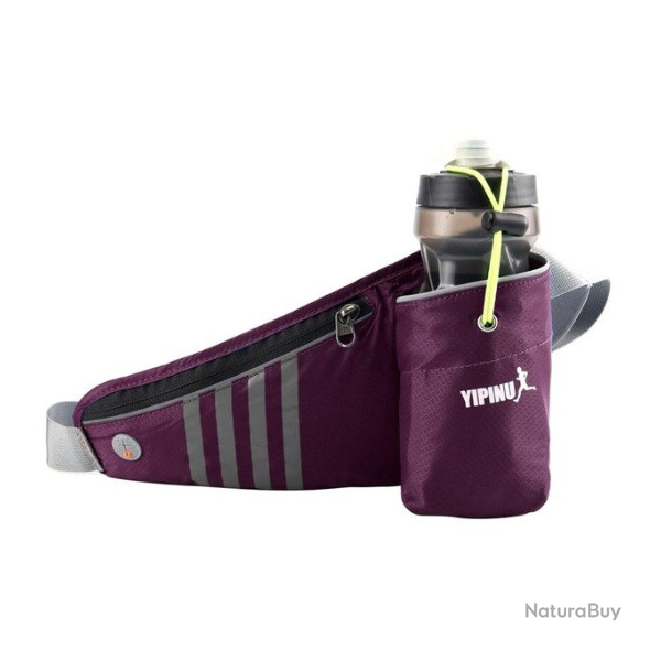 Ceinture porte-gourde, violet pour randonne ou running.