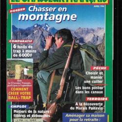 le chasseur français avril 1994 chasser en montagne , 6 fusils de trap, épagneul français ,cuiller