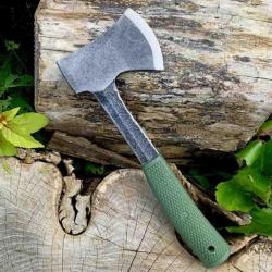 Hache Hachette Condor Campsite Axe Acier Carbone 1075 Manche Green Etui Kydex Salvador CTK3933424HC