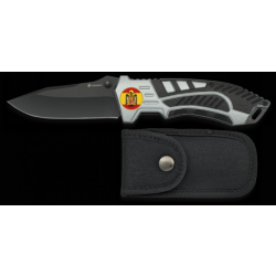 Couteau pliant  noir/gris Housse 8.1 cm 19649GR101707