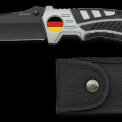 Couteau pliant  noir/gris Housse 8.1 cm 19649GR103107
