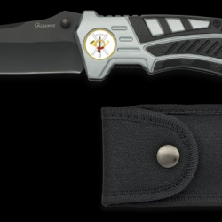 Couteau pliant  noir/gris Housse 8.1 cm 19649GR104307