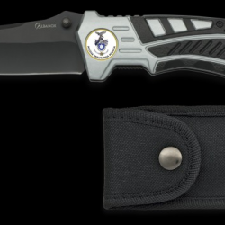 Couteau pliant  noir/gris Housse 8.1 cm 19649GR105007