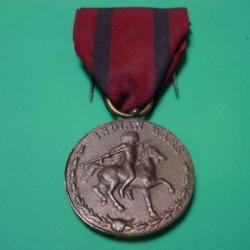 Belle médaille américaine de vétéran des guerres indiennes.