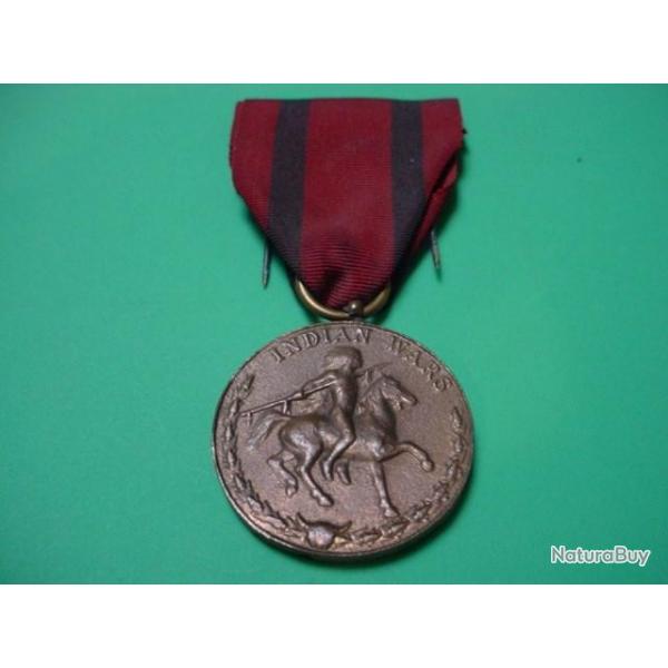 Belle mdaille amricaine de vtran des guerres indiennes.