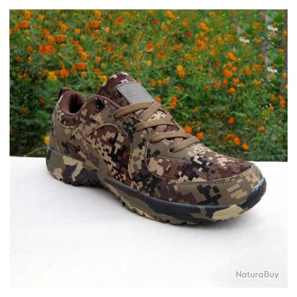 Chaussures basses mixtes, camouflage marron, taille de 38  45.