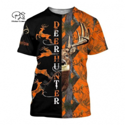 Tee-shirt, motif chasse cerf, tailles du S au 5XL.