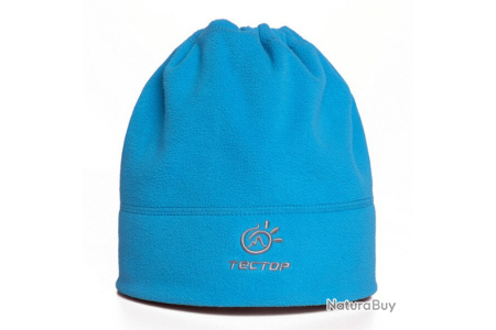 Bonnet-tour de cou hiver bleu turquoise/orange