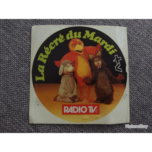 La Rcr Du Mardi Radio TV autocollant vintage 10 cm