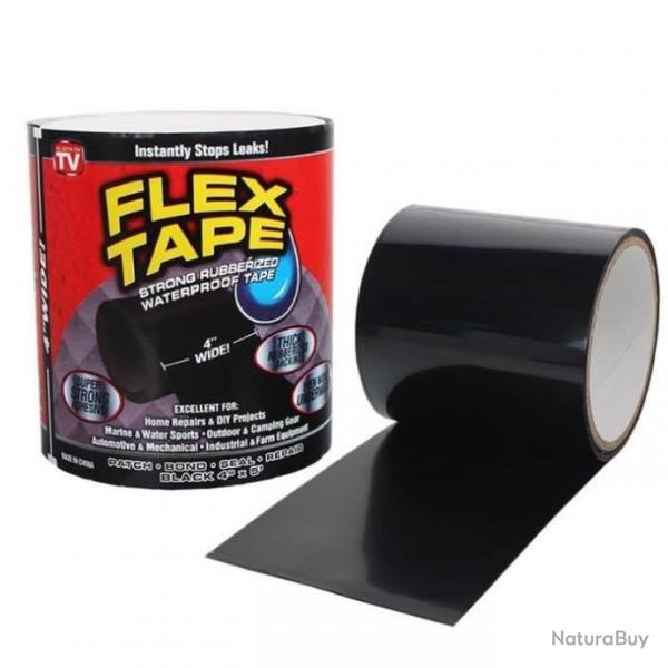 Ruban AdhsifFlex Tape Black 100x1500mm Scotch Rsistant Epais Impermable Toutes Rparations