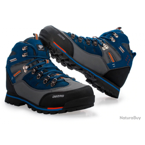 Chaussures montantes, montagne/trekking, gris et bleu, taille 39  46.