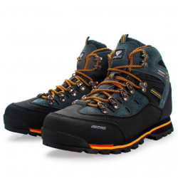 Chaussures montantes, montagne/trekking, gris/orange, taille 39 à 46.