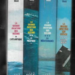 la grande aventure des océans en 5 volumes de georges blond , pacifique , atlantique , méditerranée