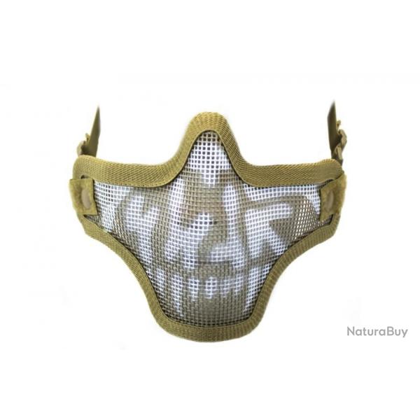 Bas de masque grillage Shield Skull couleur tan (DESTOCKAGE)