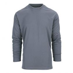 TEE-SHIRT / POLO TACTIQUE COL ROND GRIS MANCHES LONGUES A SECHAGE RAPIDE 101 INC