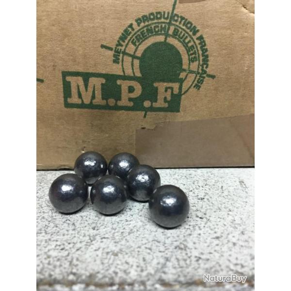 Cal 44 Balles rondes poudre noire MPF  454 / 250 plombs doux