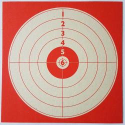 Lot de 200 cibles kermesse à fond rouge GEF 14 × 14 cm