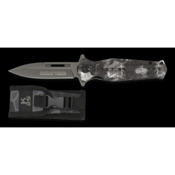 Couteau pliant FOS K25. Phyton camouflage noir. Lame 8.9 cm 18323-A07