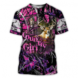 Tee-shirt femme, motif chasse 3, rose, taille XS à 5XL.