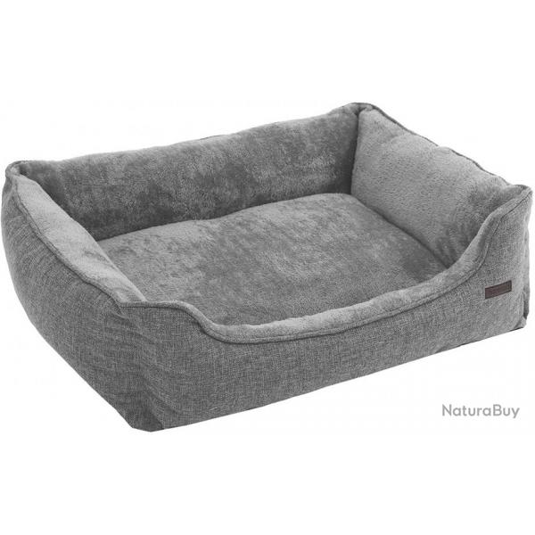 Panier lit pour chien peluche dhoussable 90 x 75 x 25 cm gris 12_0000790