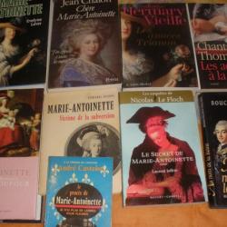 Lot de 9 livres sur  MARIE ANTOINETTE