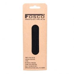 LACETS LONGS 180 CM POLYESTER NOIR FOSTEX POUR RANGERS