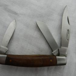 petit couteau de poche Léopard 3 lames - manche palissandre