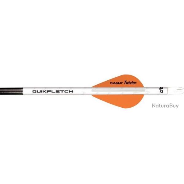 NAP - Plumes et wrap Quickfletch Twister 2" (x6) ORANGE