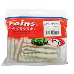 Leurre souple Reins Rockvibe Shad 3 pouces par 12 Legend White