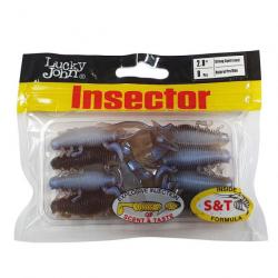 Lucky John Insector 2.8" 7cm par 8 Natural Pro Blue